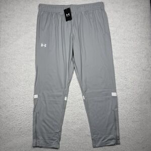 Under Armour Warm Up Team Track Pants 1376885 Gray Men's Size 2XL